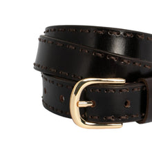 Load image into Gallery viewer, Loop Leather Co Clare Leather Belt Chocolate
