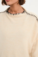 Load image into Gallery viewer, Tirelli Contrast Stitch Detail Knit Cream