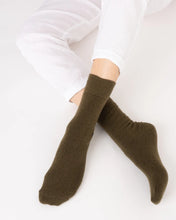 Load image into Gallery viewer, Nooan Hamilton Possum Merino Wool Socks Military Olive