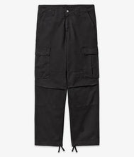 Load image into Gallery viewer, Carhartt WIP Regular Cargo Pant Black Garment Dyed