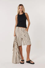 Load image into Gallery viewer, Fate + Becker Luna Bermuda Short Cream/ Black Stripe