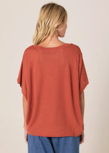 Load image into Gallery viewer, Fate + Becker Esther Knit Top Cinnamon Brown