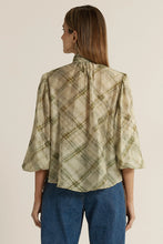 Load image into Gallery viewer, Fate + Becker Pussybow Blouse Moss Green
