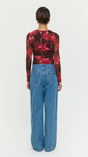 Load image into Gallery viewer, Staple The Label Amyra Mesh Top Bordeaux Garden