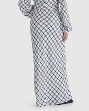 Load image into Gallery viewer, Sass Clothing Beau Bias Skirt White Check