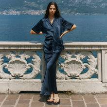 Load image into Gallery viewer, Sass Clothing Jasper Slip Skirt Navy