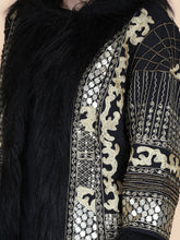 Load image into Gallery viewer, Anannasa Kali Embellished Coat Black