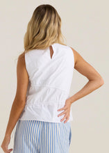 Load image into Gallery viewer, Sass Clothing Ellin Gathered Tie Top White