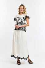 Load image into Gallery viewer, 365 Days Marni Embroidered Skirt Vanilla/ Black