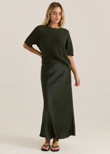 Load image into Gallery viewer, Sass Clothing Jasper Slip Skirt Olive Green