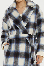 Load image into Gallery viewer, Sass Clothing Kit Longline Coat Check Cream
