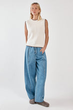 Load image into Gallery viewer, Sass Clothing Tonia Knit Vest Cream/Mushroom Brown
