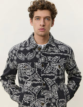 Load image into Gallery viewer, Les Deux Twill AOP Jacket Black White Multicolour