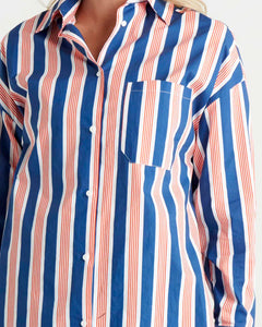 Betty Basics Saskia Shirt Blue/ White Stripe