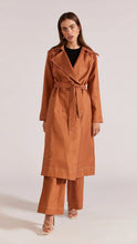 Load image into Gallery viewer, Staple The Label Eadie Trench Coat Cinnamon
