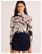 Load image into Gallery viewer, MINKPINK Persephone Mesh Skivvy Top Black Floral