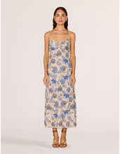 Load image into Gallery viewer, MINKPINK Zina Midi Dress Blue/Beige Floral