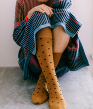 Load image into Gallery viewer, Tightology Merino Wool Socks Dotty Mustard