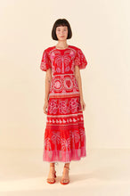 Load image into Gallery viewer, Farm Rio Red Summer Midi Dress
