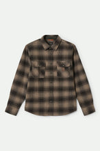 Load image into Gallery viewer, Brixton Builders Bowery Stretch LS Flannel Black/Cinder Grey