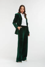 Load image into Gallery viewer, Italian Star Jets Velvet Pant Bottle Green