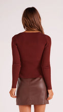 Load image into Gallery viewer, MINKPINK Amber Cutout Knit Top Chocolate