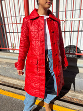 Load image into Gallery viewer, DEA Marmont Leather Coat Red