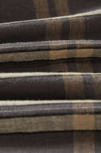 Load image into Gallery viewer, Brixton Charter Linen Blend S/S Woven Charcoal/Beige Plaid