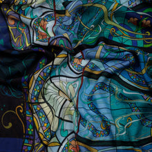 Load image into Gallery viewer, Namaskar S24-63 Modal Silk Designer Scarf Stained Glass Window
