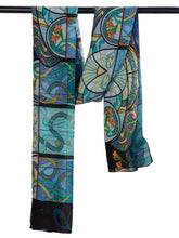 Load image into Gallery viewer, Namaskar S24-63 Modal Silk Designer Scarf Stained Glass Window