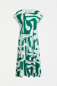 Elk Joia Dress Green Braque Print