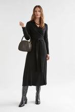 Load image into Gallery viewer, Elk Merino Wool Wrap Dress Black