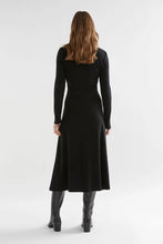 Load image into Gallery viewer, Elk Merino Wool Wrap Dress Black