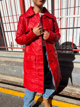 Load image into Gallery viewer, DEA Marmont Leather Coat Red