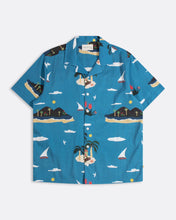 Load image into Gallery viewer, Far Afield Stachio Shirt Island Print Blue Multi