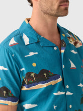 Load image into Gallery viewer, Far Afield Stachio Shirt Island Print Blue Multi