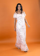 Load image into Gallery viewer, Anannasa Angel Off Shoulder Maxi Dress Peach