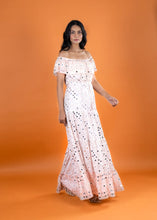 Load image into Gallery viewer, Anannasa Angel Off Shoulder Maxi Dress Peach