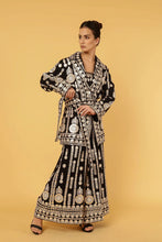 Load image into Gallery viewer, Anannasa Ziggy Short Coat Black With Gold Thread