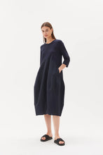 Load image into Gallery viewer, Tirelli Ovoid Combo Dress Navy
