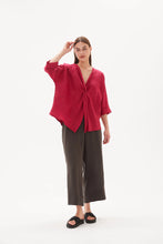 Load image into Gallery viewer, Tirelli Twist Front Top Crimson Pink
