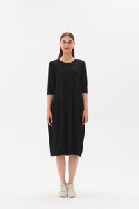 Tirelli Diagonal Seam Dress Black