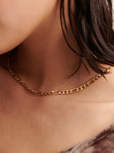 Load image into Gallery viewer, Lustre & Sage Maje Figaro 18k Gold Plated Necklace