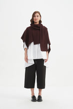 Load image into Gallery viewer, Tirelli Asymmetric Wrap Knit Aubergine