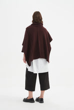 Load image into Gallery viewer, Tirelli Asymmetric Wrap Knit Aubergine