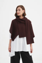 Load image into Gallery viewer, Tirelli Asymmetric Wrap Knit Aubergine