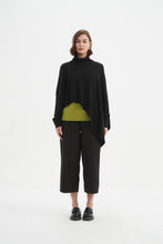 Load image into Gallery viewer, Tirelli Asymmetric Crop Knit Black