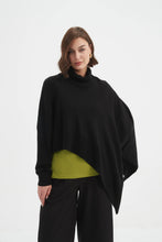 Load image into Gallery viewer, Tirelli Asymmetric Crop Knit Black