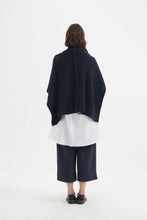 Load image into Gallery viewer, Tirelli Asymmetric Wrap Knit Navy