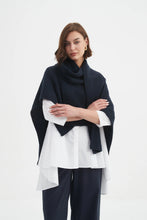 Load image into Gallery viewer, Tirelli Asymmetric Wrap Knit Navy